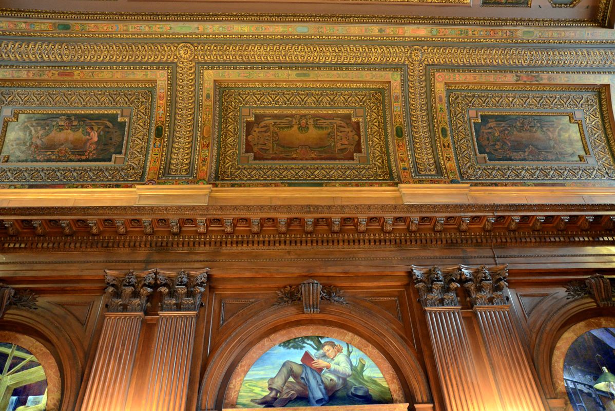 24-2 Ceiling Above The Entrance to Edna Barnes Salomon Room In McGraw Rotunda New York City Public Library Main Branch